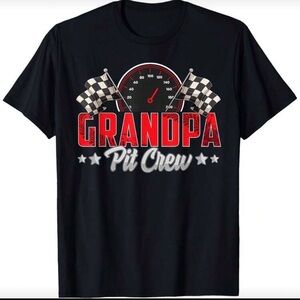 Grandpa Pit Crew Black T-Shirt